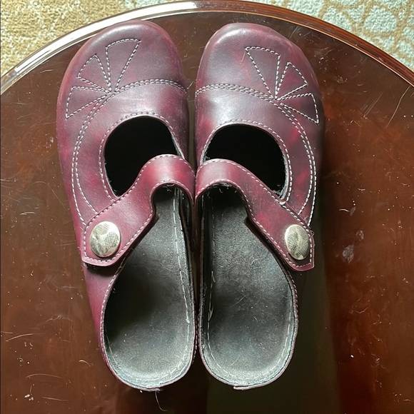 Flexus by Spring Step Casual Slip On Mule Clog Shoe Womens Size 39 Burgundy US 8 - Picture 2 of 9